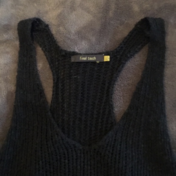 Final Touch Knitted Black Tank Top - Picture 2 of 3